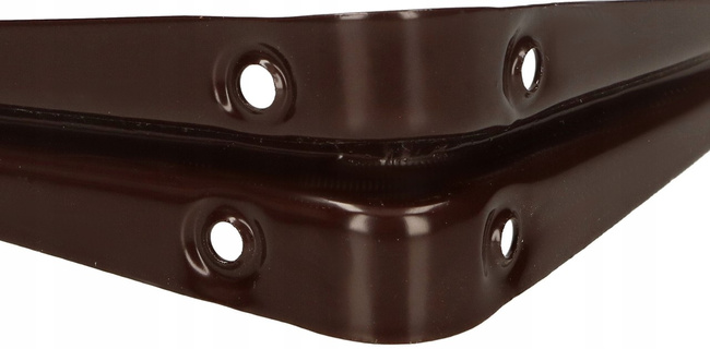 Colțar pentru raft, suport 15x12,5 cm, 10 buc. - Culoare maro