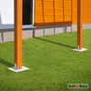 Bază de stâlp cu tijă de încastrare 160 mm set de 4 buc.