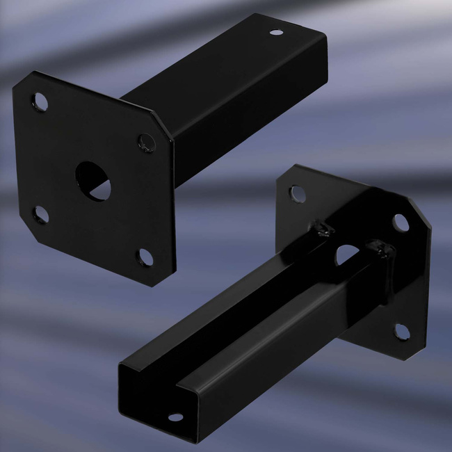 Bază de stâlp înșurubat negru 60x40 mm