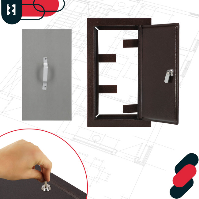 Ușă de coș de fum 150x290 mm trapă de inspecție