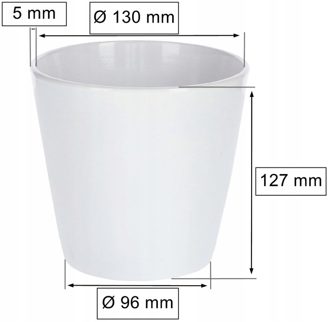 Ghiveci de flori din ceramică 13 cm alb