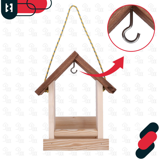 Bird feeder birdhouse casă din lemn + alimente 0,5 kg