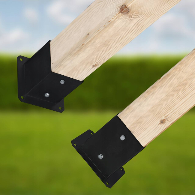 Suport de stâlp fixată cu șuruburi vopsită cu pulbere 80x80 mm